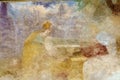 Varese, Italy: old ruined fresco at Sacro Monte Royalty Free Stock Photo