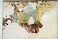 Varese, Italy: old ruined fresco at Sacro Monte Royalty Free Stock Photo