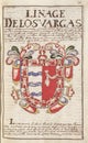 Vargas House Coat of Arms at Nobleza de Extremadura, 1710