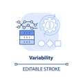 Variability light blue concept icon Royalty Free Stock Photo