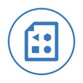 Variability, variety, big data icon. Blue color design