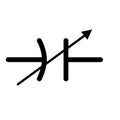 Variable Capacitor Component US Symbol For Circuit Design