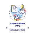 Variable interest entity concept icon