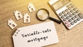 Variable-rate mortgage concept. Type of home loan in which the interest rate is not fixed. Royalty Free Stock Photo