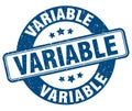 variable stamp. variable label. round grunge sign