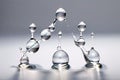 variant a cluster of small semi transparent drops each with diff