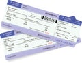Variant of two violet boarding pass