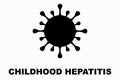 Hepatitis Adenovirus F41. Childhood hepatitis. Adenovirus F41, main suspect in the outbreak of childhood hepatitis Royalty Free Stock Photo