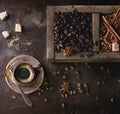 Variation of coffee beans Royalty Free Stock Photo