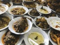 Variation dish of Nasi Padang or Padang rice curry one of the most famous meals to be associated with Indonesia