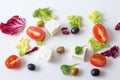 Variation of Greek salad Royalty Free Stock Photo