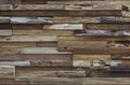 Variation of wooden block pieces stacked as a wall