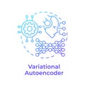 Variational autoencoder blue gradient concept icon