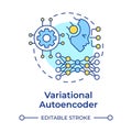 Variational autoencoder multi color concept icon