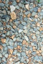 Texture of gravel rock and stone on the ground