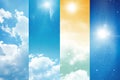 The variations in weather represent a natural occurrence of the distinct differences between the four seasons Royalty Free Stock Photo