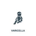 Varicella icon. Monochrome simple Deseases icon for templates, web design and infographics