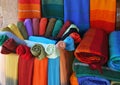 Varicolored fabrics. Royalty Free Stock Photo
