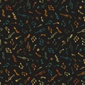 Varicolored seamless music pattern