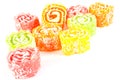 Varicoloured fruit jellies