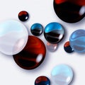 Varicoloured marbles