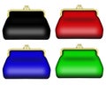 Varicoloured purses