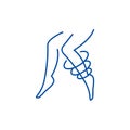 Varicose veins line icon concept. Varicose veins flat  vector symbol, sign, outline illustration. Royalty Free Stock Photo