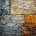 Varied Colors in Up-Close Stone Wall Royalty Free Stock Photo