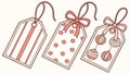 Varied Decorative Gift Tags, Charming Labels for Special Occasions, vector design Generative AI Royalty Free Stock Photo