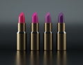 Varied golden lipstick red and violet 2 Royalty Free Stock Photo