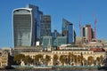 Varied Shapes of the City Skyscrapers, London, England Royalty Free Stock Photo