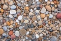 varied sized pebbles scattered on dirt