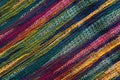 Variegated striped fabric closeup