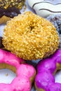 Variery of fresh donuts Royalty Free Stock Photo