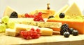 Cheeses. Variety of cheeses. Cheeseboard.