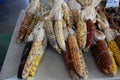 Maize corn cobs at the Eastern market Detroit Michigan USA street scene Royalty Free Stock Photo