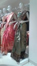 Varieties of textile sarees on female statue