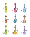 Variety of arabic nargile set