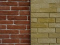 Variety Artificial Bricks Wall Texture Background