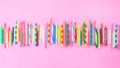 Variety of birthday candles Royalty Free Stock Photo