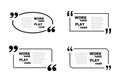 Variety of black quotes frames