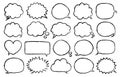 Variety of Black Speech Bubbles Set Royalty Free Stock Photo