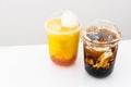 Variety of Boba or Bubble tea with tapioca pearls