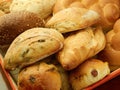 Variety bread rolls closeup Royalty Free Stock Photo