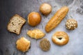 A Variety of Breads and Bakery Products Royalty Free Stock Photo