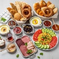 Is typical of a Turkish breakfast, featuring rich textures and vibrant Royalty Free Stock Photo