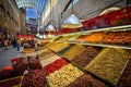 Variety of brightly colored and nutritious locally produced dried fruits and nuts at the New Grand Bazaar in China