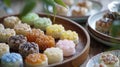 Variety of candies displayed on plate