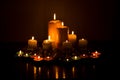 Variety of candles lights Royalty Free Stock Photo