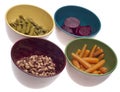 Variety of Canned Vegetables in Bowls Royalty Free Stock Photo